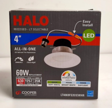 Halo LT4 Series 4 in. Selectable CCT LED Recessed Light Dimmable Retrofit Trim - £9.31 GBP