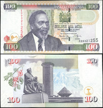 Kenya. Banknote 100 shillings. 2009. Unc. Paper. Cat# P.48d - $2.96