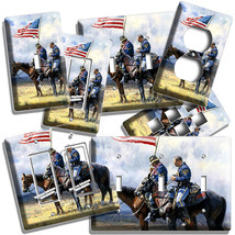 Civil War Cavalry Soldiers Union Flag Light Switch Outlet Plate Patriot Room Art - £13.43 GBP+
