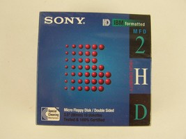 Sony 2HD 3.5&quot; IBM Formatted Micro Floppy Disks Double Sided (10 pack) NEW SEALED - £19.70 GBP