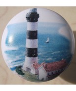 Ceramic knob Light House Lighthouse Bodie Island NC - $4.55