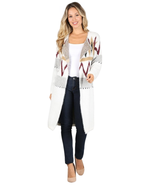 Tribal Knit Cardigan Sweater Casual Long Sleeve Open Front Cardigan - $29.99
