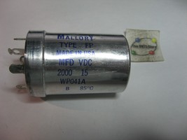 Electrolytic Capacitor 1 Sect 2000uF 15VDC Mallory WP041A 85C - NOS No box - $9.49