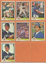 1982 Donruss Chicago White Sox Team Lot 7 Harold Baines Bill Almon Mike Squires  - £0.98 GBP