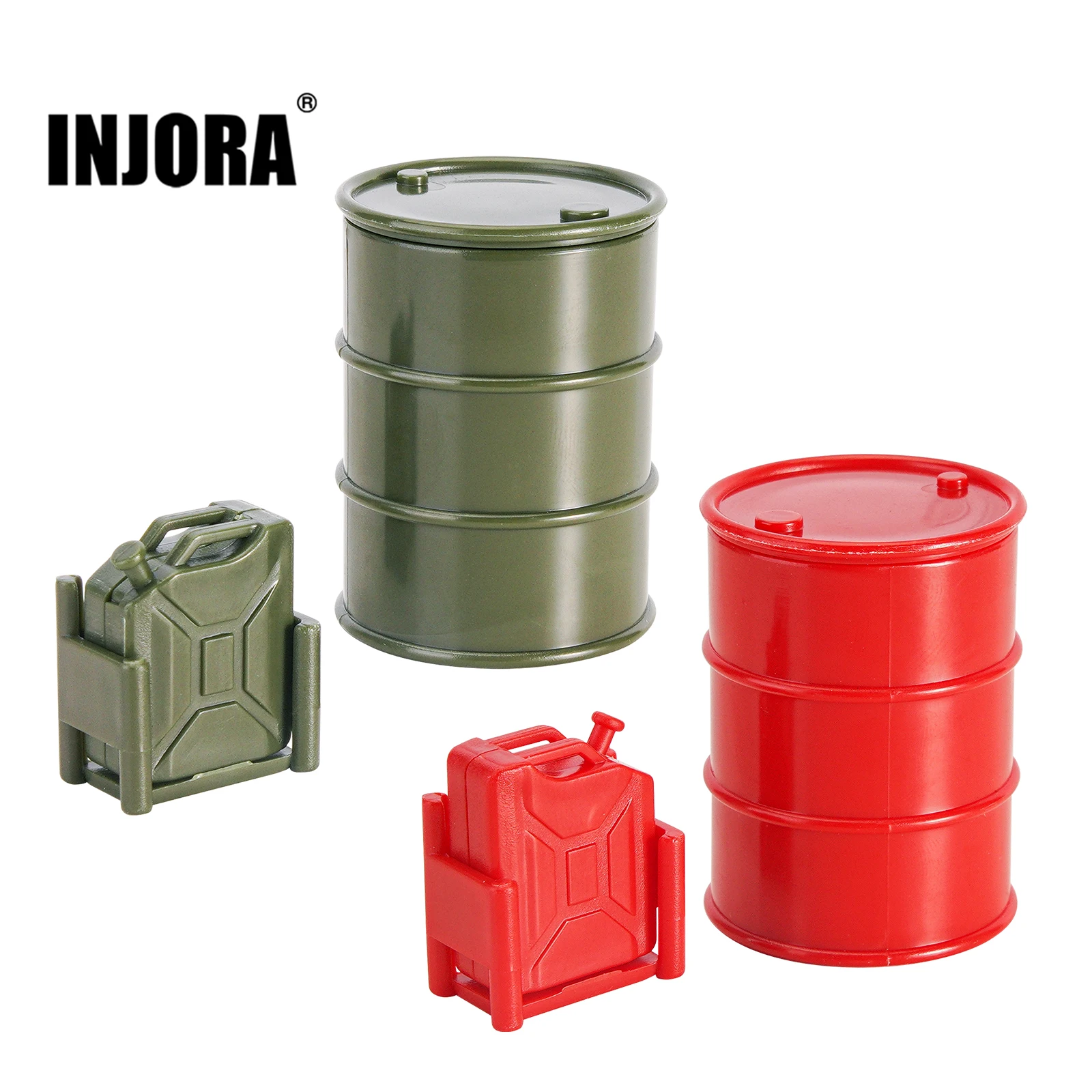 INJORA Simulation Fuel Tank Oil Drum for 1/18 1/24 RC Crawler Car - $8.51