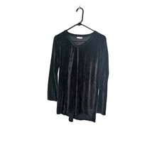 PUREJILL J JILL Womens Size Small Black Long Sleeve Mini Dress Velvet Ve... - $337.69 MXN