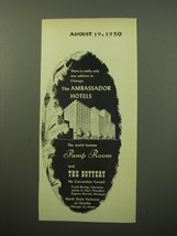 1950 The Ambassador Hotels Chicago Ad - There is really only one address - £14.78 GBP