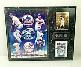 2000 Subway Series Wall Plaque NY Yankees Mets Jeter Alfonzo Cards MLB V... - £14.38 GBP