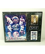 2000 Subway Series Wall Plaque NY Yankees Mets Jeter Alfonzo Cards MLB Vintage - $17.99