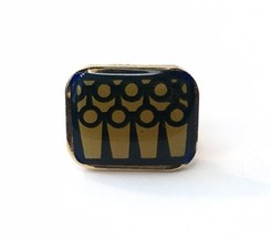 Vintage Lapel Pin Gold Tone &amp; Glossy Enamel - $10.00