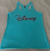 Disney Channel Turquoise Floral Multicolor Fill Girls Tank  Size XL GUC - $9.98