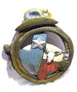 Texas Rope Lone Star Cowboy Hat Texas  Christmas Hanging Ornament 2007 r... - £13.19 GBP
