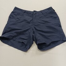 Columbia XL4452 Women’s Blue PFG Chino Flat Front Hiking Trails Nylon Shorts Sm image 12