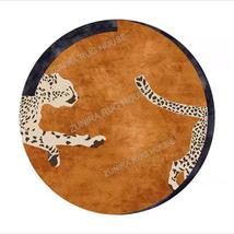 Brown Leopard Color Rug,Cut Pile Hand Tufted Rug,Custom Rug,Area Rug,Kids Rug. - £192.44 GBP+