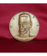 Austrian Poet RILKE Heavy Large Brass Bias-Relief Commemorative Medallion  - £35.54 GBP