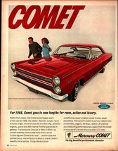 Original 1966 Mercury Comet Car Magazine Ad &#39;Room, Action, Luxury&#39; e6 - $25.98