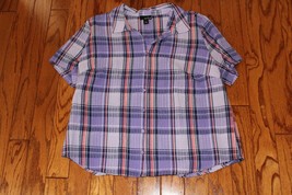 purple plaid shirt, size XL, NWOT - £10.95 GBP