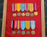 Old Orig Collection of 11 Military World War II Medals Ribbons Korean Vi... - £195.74 GBP