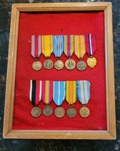 Old Orig Collection of 11 Military World War II Medals Ribbons Korean Vi... - $249.95