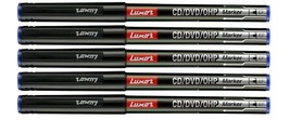 5 Extra Fine Tip Permanent Marker Pen Blue CD / DVD/OHP Marker Water Pro... - $6.99