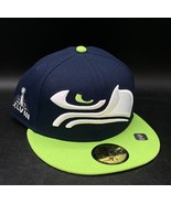 New Era Seattle SEAHAWKS 2013 Super Bowl XLVIII 48 59FIFTY Fitted Hat 7 1/8 - $89.09