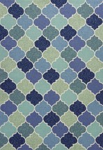 2&#39; X 3&#39; Blue Quatrefoil Hand Tufted Area Rug - $1,886.29 MXN