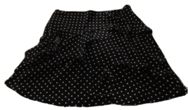 NWT Lauren Ralph Lauren Black w White Polka Dots Tiered Skirt Misses Size 12P - £23.35 GBP