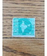 India Stamp Map of India 8np Used Green - $1.89