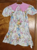 Young Girls Globe Trotter Twinners Cute Dress Floral Pink Collar Church ... - $14.99