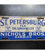 Rare 1950s ST. PETERSBURG FL RAMBLER Dealer Booster License Plate MR.SUN... - $247.48