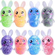 Easter Basket Stuffers for Kids 8 Pack Easter Squishies Bunny Stress Balls for T - £23.88 GBP