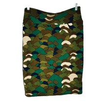 LuLaRoe Cassie Skirt Women&#39;s XL Green Brown Camouflage Pencil EUC - £11.67 GBP
