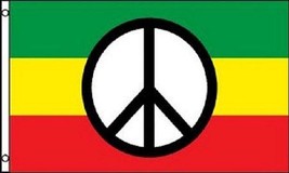 Peace Rasta Reggae Flag - 3x5 Ft - £15.97 GBP