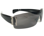 Max Mara Sunglasses MM602/S 3X9 Black Silver Frames with black Wrap Shie... - $74.86