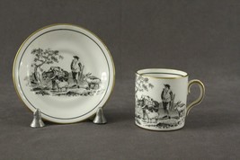 Vintage English China Royal Chelsea Flat Demitasse Cup &amp; Saucer RHC27 Fennell - £24.78 GBP