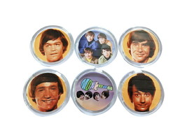 The Monkees Davy Micky Mike Peter Magnet Set of 6 Big Fridge Locker Magnets - $19.19