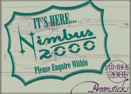 Harry Potter Nimbus 2000 Broomstick Ad Logo Image Refrigerator Magnet NEW UNUSED - $3.99