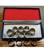 Vintage Brass Napkin Rings Set Of 12 In Box 1960’s MCM Heavyweight - $39.59