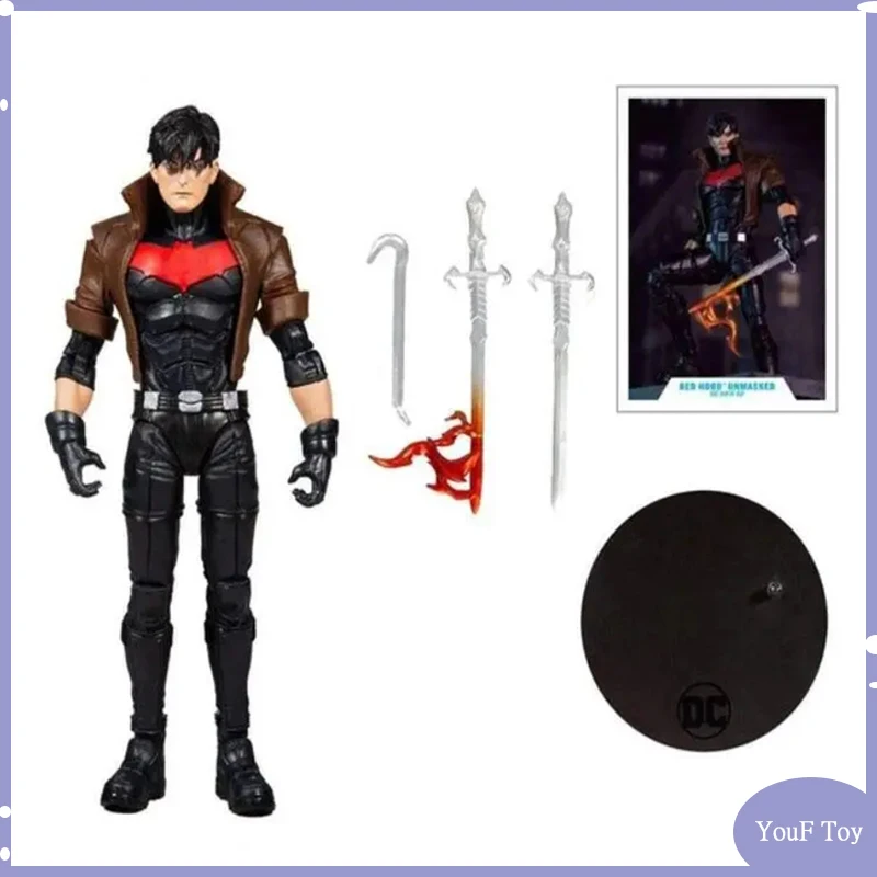 Mcfarlane Toys Red Hood Action Figure Unmasked Nightwing Articulated Anime - $49.68+