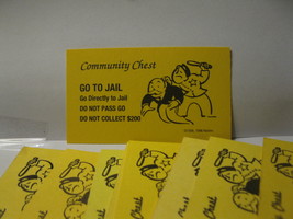 Board Game Piece: Monopoly - random Go To Jail Comm. Chest Card - £0.79 GBP