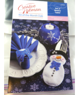 Creative Woman Kit of the Month 2009 Bow napkin rings + Snowmen utensil ... - €11,98 EUR