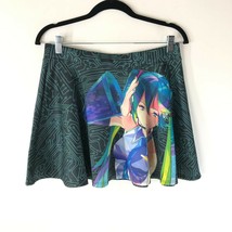 Welovefine Crypton Vocaloid Hatsume Miku Mini Skater Skirt A Line Geomet... - $14.50