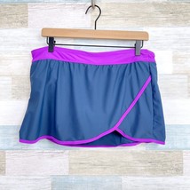 Free Country Swim Skirt Skirtini Purple Gray Tulip Hem Skort Modest Wome... - $16.82