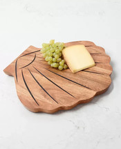 The Cellar Coastal Shell 13&quot; Acacia wood Cheeseboard, NEW - £13.61 GBP