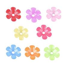 Acrylic Flower Beads Assorted Flower Bead Lot Jewelry Making Impatiens 24/50/100 - £3.63 GBP+
