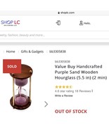 ShopLC Two Minute Hourglass with Dark Pink Sand - $20.00