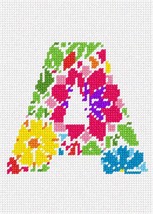 Pepita Needlepoint kit: Turtle Bag Letter A Flower Shape, 5&quot; x 7&quot; - £39.97 GBP+
