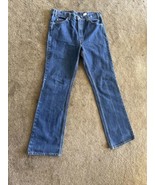 Vintage Levi ’S 517 Arancione Scheda a Zampa Blu Denim Jeans 33x34 Made ... - £112.49 GBP