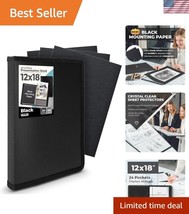 Large 12x18 Presentation Binder: Acid-Free Mounting &amp; 24 Crystal Clear S... - $784.64 MXN