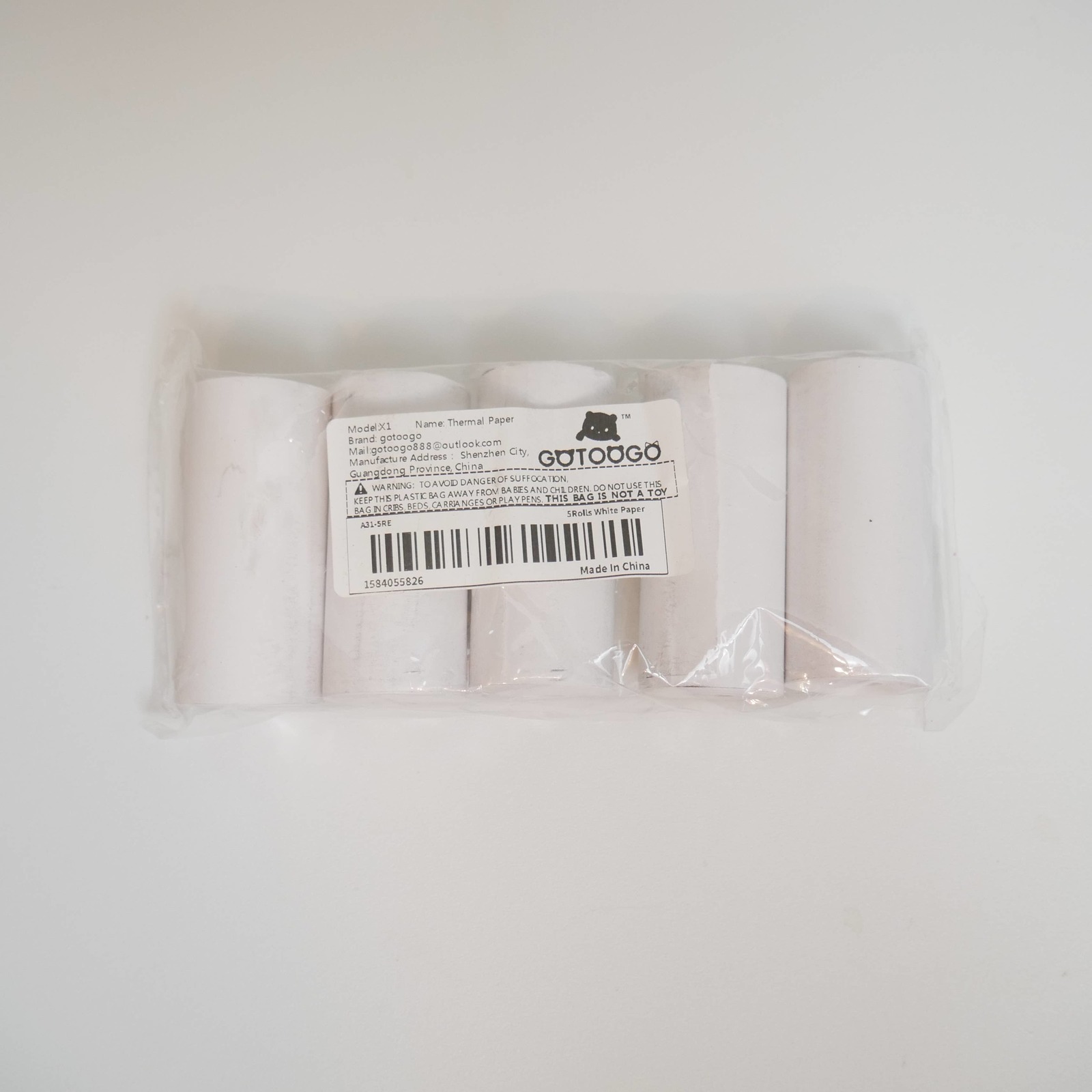 Gotoogo Mini Inkless 2.25&quot; Thermal Printing Paper - 5 Rolls - $13.85